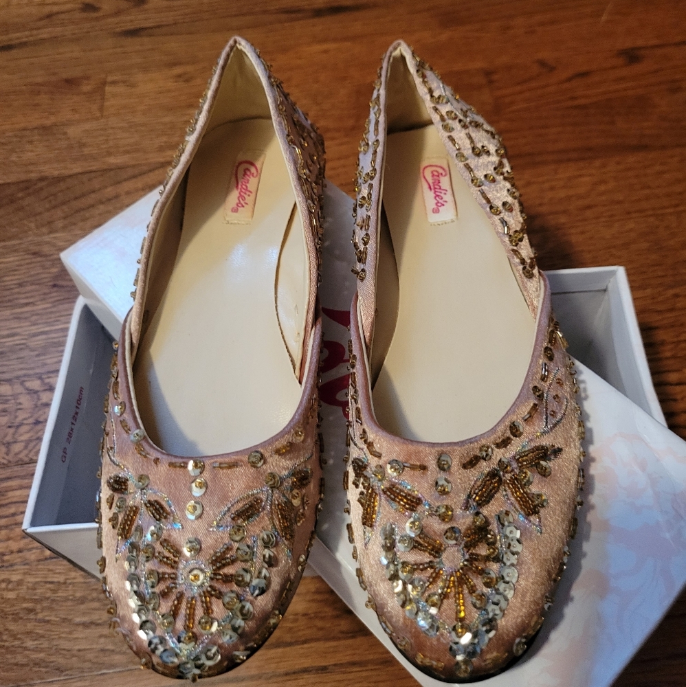 🔴🟠Geny Candies Flats - Bronze multi (NWB)🟠🔴